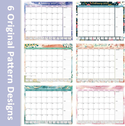 Ospelelf Desk Calendar 2025-2026 Large 22"x17" Monthly Planner Pad with Protective Cover 18 Months Butterfly Floral