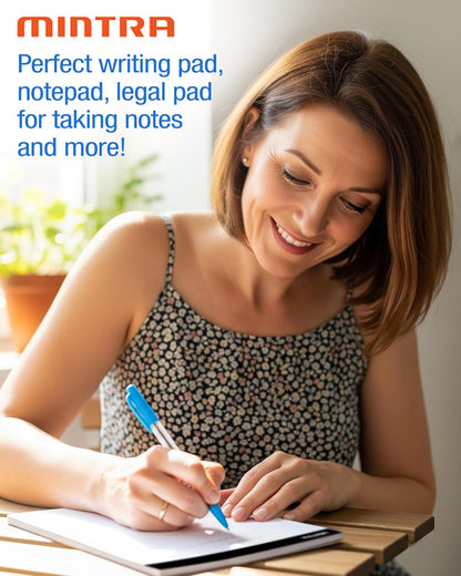 Mintra Office Legal Pads - ((BASIC WHITE 6pk, 8.5in x 11in, NARROW RULED))