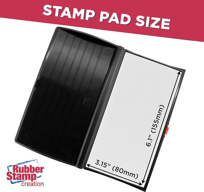 Large Premium Dry (No Ink) Stamp Pad - 3" by 6" - Quality Felt Pad