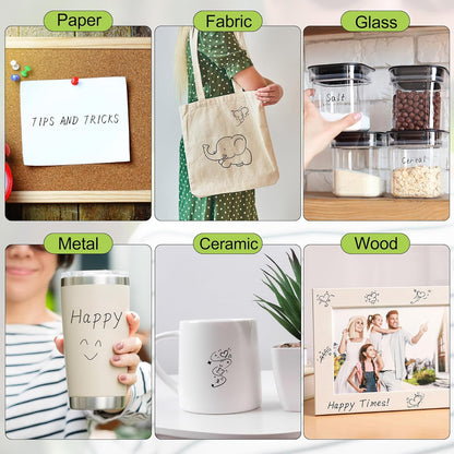 Aodaer 144 Pack Permanent Markers Black 0.5mm Ultra Fine Point Markers, Waterproof, Quick-drying, Smooth Writing Markers for Home Office School Supplies, Works on Wood, Plastic, Metal