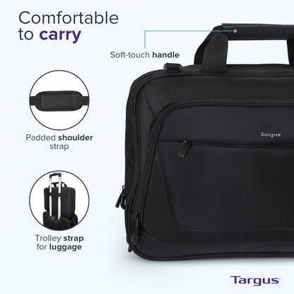 Targus CityLite Laptop Briefcase Shoulder Messenger Bag for 15.6-Inch Laptop, Black (TBT053US)