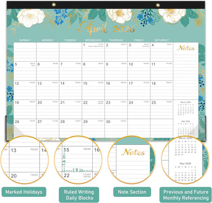 Desk Calendar 2025-2026 - Jul. 2025 - Dec. 2026, 18 Months Large Monthly Desk Calendar, 17" x 12", Desk Pad, Large Ruled Blocks, To-do List & Notes, Best Desk/Wall Calendar for Planning or Organizing