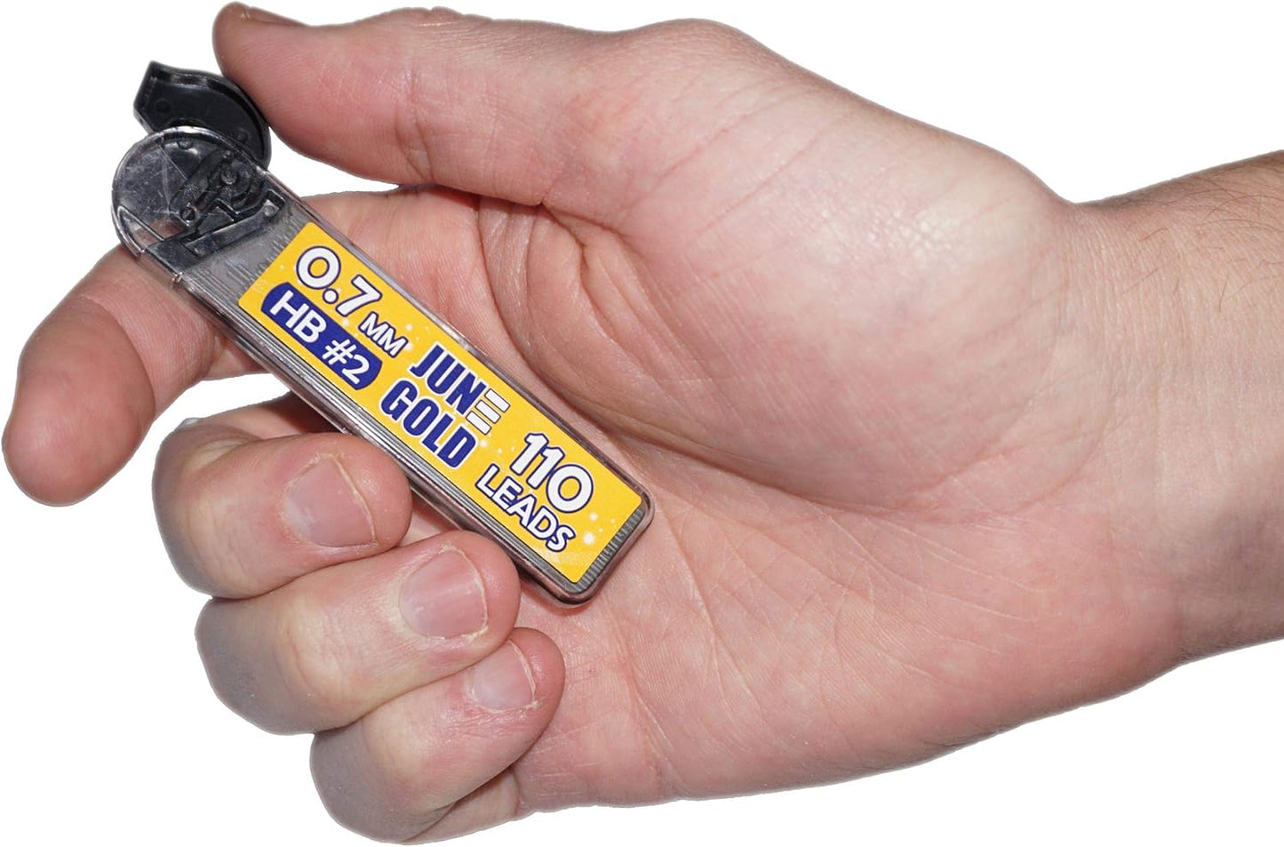 June Gold 8 Pack 0.7 mm HB #2 Mechanical Pencils, Extra Long Spin Eraser, 2 Lead Dispensers/w 220 Refills & 8 Refill Erasers, Break Resistant Lead, Soft Non-Slip Grip