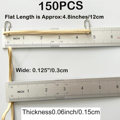 Rubber Bands 150Pcs 4.8inch Big Elastic Rubber Band Beige Large Rubber Bands for Office Supplies File Folders Litter Box (4 4/5" x 1/8")