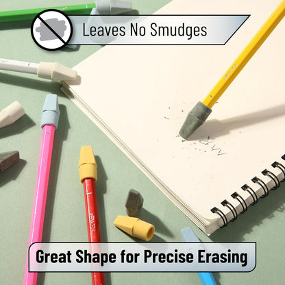 Mr. Pen- Pencil Erasers Toppers, 120 Pack, Colorful, Latex Free, No Smudge, Mr Pen Erasers for Pencils