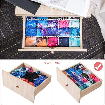 40Pcs Drawer Dividers, Adjustable Drawer Organizer for Socks, Underwear, Makeup, Can Help Tidy Kitchen, Bedroom, Dresser Pink