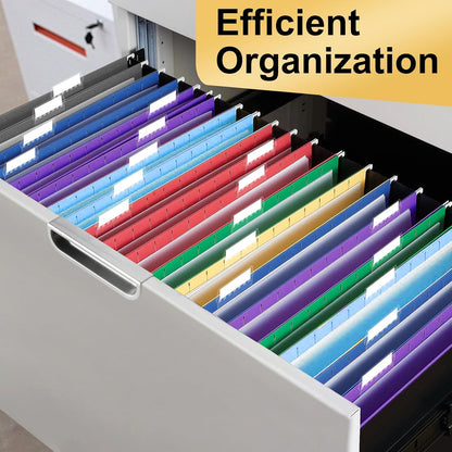 Hanging File Folders, 60 Pack Letter Size Hanging File folders with Tabs, Stay Organized for Your Home and Office Bulk File, Documents and Paper, 10 Colors