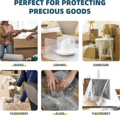 Metronic Bubble Cushioning Wrap 16 Inch x 36 FT, Dense Bubble Packing Air Wrap Clear Bubble Packing Roll for Shipping and Moving Supplies, Perforated Every 12"