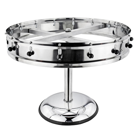 New Star Stainless Steel Order Wheel Ticket Holder, 16 Clips, 18-Inch Dia with 10-Inch Chrome Heavy Base, 1 Piece
