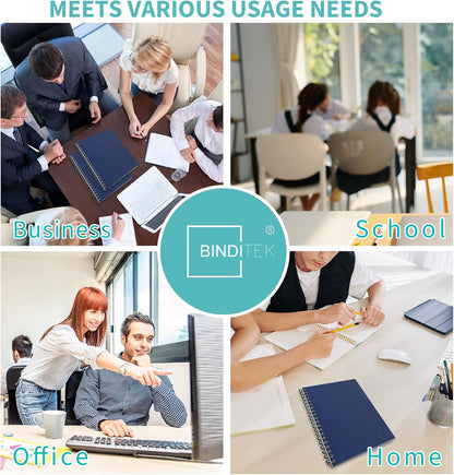 Binditek 25 Pack 16 Mil Sand-Textured Polycover, Heavy Weight Binding Front and Back Covers, Lightly Sanded Finish, 8-1/2" x 11", Square Corners, Un-Punched, Navy, Office Supplies