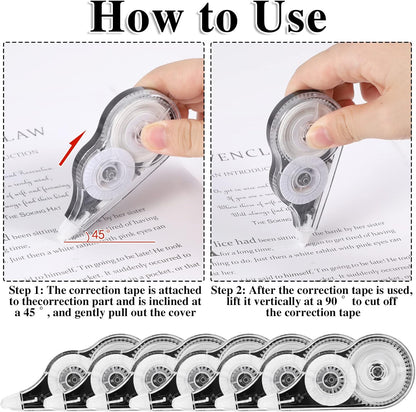BESARME 36 Pack Correction Tapes, 39 Feet Each Correction Tape Easy To Use Applicator for Instant Corrections Roller for Students Office Supplies, 1/5 X 472 Inches