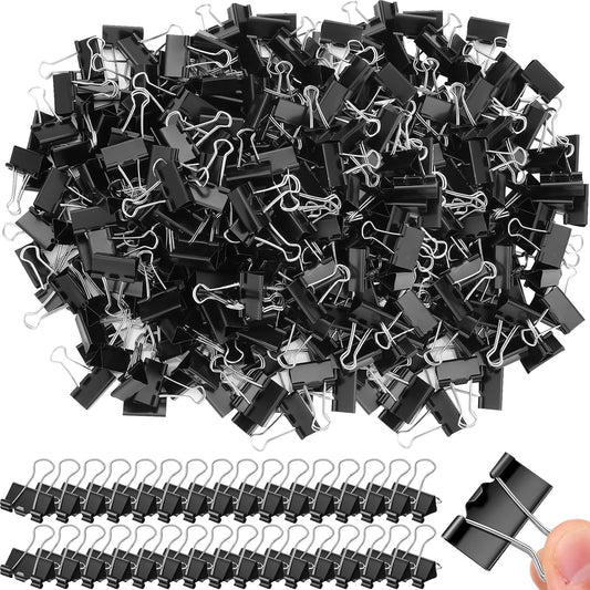 Jetec 500 Pieces 1. 25 Inch Black Binder Clips Bulk Large Paper Clamps Metal Paper Clips for Teachers Students Classroom Business Office and School Office Supplies