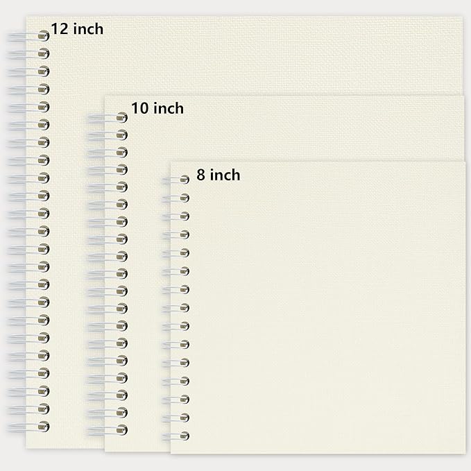 Vienrose Scrapbook Album 12x12 Inch Blank Thick Kraft Paper DIY Scrapbooking Supplies, Large Scrap Book Photo Albums for Wedding Travel Family Baby - Perfect Holiday Gifts Beige 40 Sheets/80 Pages