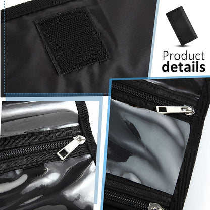 Money Organizer, Money Wallet for Cash with 8 Zippered Pockets Multipack Cash Bill Organizer Envelope Wallet for Budgeting Savings Travel Currencies Receipt Coupons Tips, Black(Black)