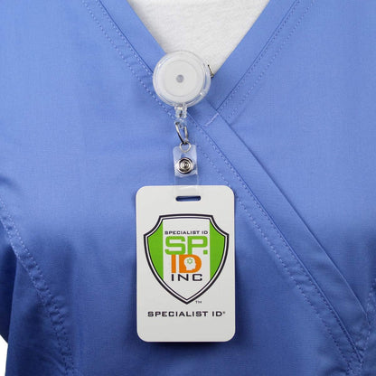 Bulk 25 Pack - Premium Clear (Translucent) Retractable Badge Reels with Alligator Swivel Clip on Back by Specialist ID (Translucent Clear)