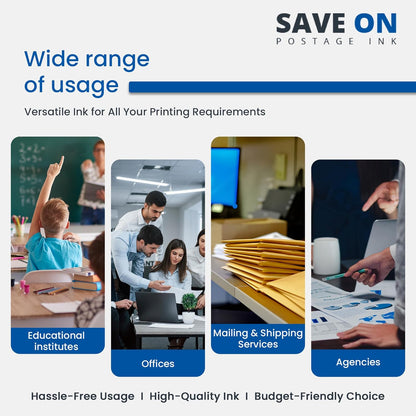 Quadient Memjet M5K250-N Compatible High Capacity Cyan Printer Ink Tank (250ml) - Printer Ink Cartridge for Mach Series Quadient & Hasler Printers - Fade-Resistant Replacement Inkjet Printer Ink