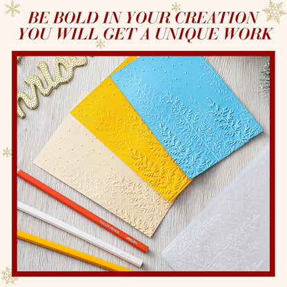 Geiserailie 8 Pieces Embossing Folders Embossing Machine Template Paper Card Heart Folders for Card Making DIY Flower Scrapbook Photo Album Craft Decoration 5.9 x 4.1 Inch(1 Pcs,Christmas Tree Style)