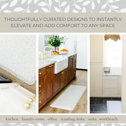 Anti Fatigue Mat by Laurel Lane Co. – Designer Anti Fatigue Mats for Kitchen Floor, Kitchen Mats for Floor, Desk Mat – Cushioned 0.75" Thick – Stain Resistant – Non-Skid Bottom – 20" x 39"