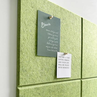 Large Cork Board for Office Wall Decor,48"x36"-12 Pack Felt Wall Tiles with Safe Removable Adhesive Tabs, 1/2" Thick, Felt Bulletin Board Pin Board Cork Boards for Walls - Matcha Green