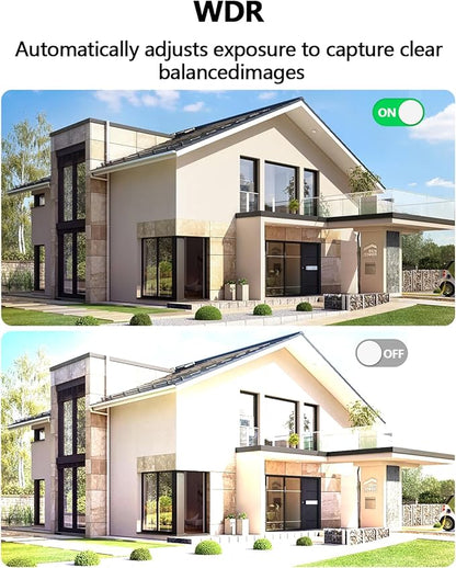 WEILAILIFE 【Auto Tracking & 2-Way Audio】 3MP Security Cameras Wireless Outdoor, PTZ WiFi Video Surveillance Cameras for Home Security
