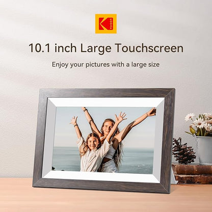 KODAK Digital Picture Frame with WiFi 10.1 inch 1280x800 IPS HD Touch Screen, 32GB Storage Auto-Rotate Wall Mountable Easy Share Photos or Videos, Christmas Birthday for Women