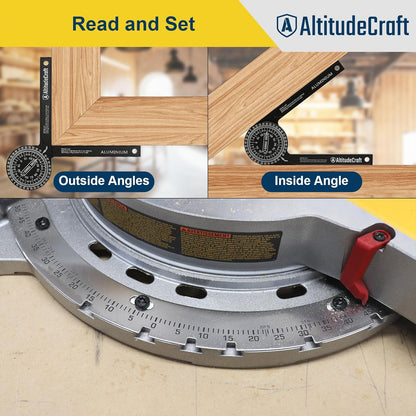 Miter Saw Crown Stops & Protractor Set – Precision Angle Tool Kit for Accurate Crown Molding, Trim, and Carpentry Work