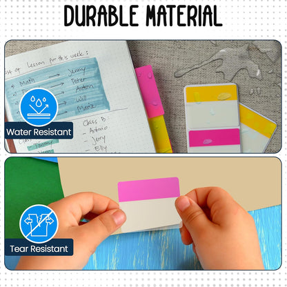 Essex Wares - 320 Pieces - 2-Inch Sticky Index Tabs for File Folders - 8 Colors - 2" x 1.6", 40 Pieces Each - Versatile Sticky Tabs for Notebooks - Repositionable File Tabs - Water-Resistant
