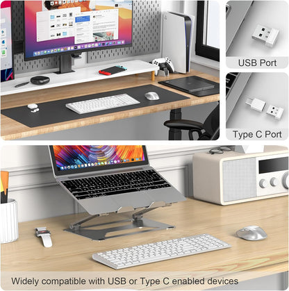 FENIFOX Wireless Keyboard and Mouse, Ergonomic Rechargeable Silent Quiet Slim Compact Full-Size USB C with Number Pad Flat Soft Cover for PC Computer Laptop Mac MacBook iMac TV Windows - Silver White