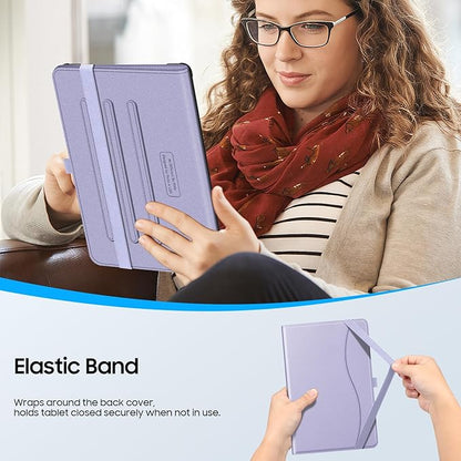 Fintie Case for Samsung Galaxy Tab A9 Plus/A9+ 5G 11 Inch 2023 Model (SM-X210/X216/X218), Multi-Angle Viewing Smart Stand Back Cover with Pocket Auto Wake/Sleep, Lilac Purple