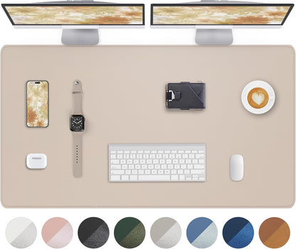 Extra Large Desk Mat - 48"x 24" Non-Slip Desk Pad for Office and Home - Ideal for Large Mouse Pad and Desk Mats on Top of Desks(Beige)