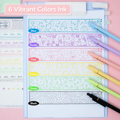 6 Pcs Color Pens for Journaling 0.5mm Fine Point Colored Gel Ink Pen, Smooth Writing Colorful Pens for Note Taking, Gift Set for Women & Men (6 Pcs Vibrant Gold)