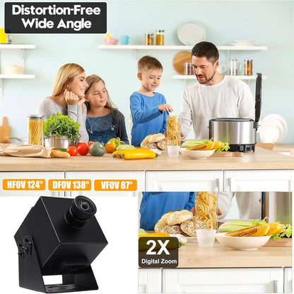 SVPRO 4K Webcam - USB HDMI Dual Output for Computer/Monitor/Projector/TV, Wide Angle Distortion-Free Streaming Webcam H.264 Security Camera