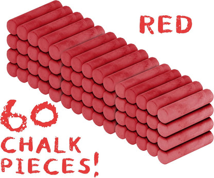 Kid Made Modern 60 Count Pack of Sidewalk Chalk (Red)