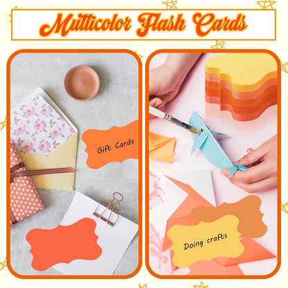 150 Pack Orange Blank Index Cards Study Flash Cards Colored Cardstock 3 x 5 Heavy Notecards Mini Greeting Cards Business Message Cards For Learning School Art Craft Office Supplies