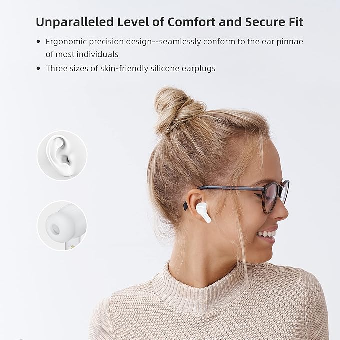 M3 AI Translation Earbuds Real Time, Language Translator Device in 144 Languages, 3-in-1 Offline Two-Way Audífonos Traductores, Live Translate Headphones, No Subscription Required (White)