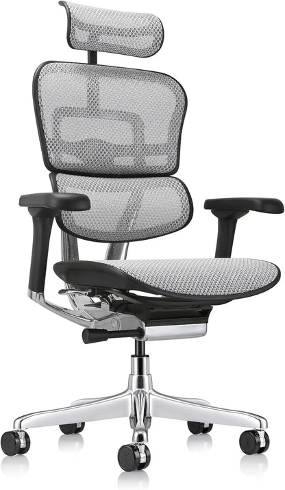 Ergohuman Eurotech ME7ERG GEN2 High Back Mesh Office Chair with Tilt Tension Control, Tilt Lock, Back Angle, Back Height, Synchro Tilt, Seat Height, Seat Depth, and Arm Height Adjustments, Grey