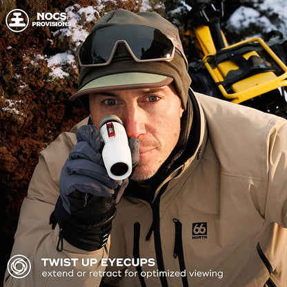 Nocs Provisions Zero Tube 10x25 ED Glass Waterproof Monocular – Rugged, Shockproof, Fogproof Optic for Adults & Kids, Built for Birdwatching, Hunting & Travel - Off-Piste Red