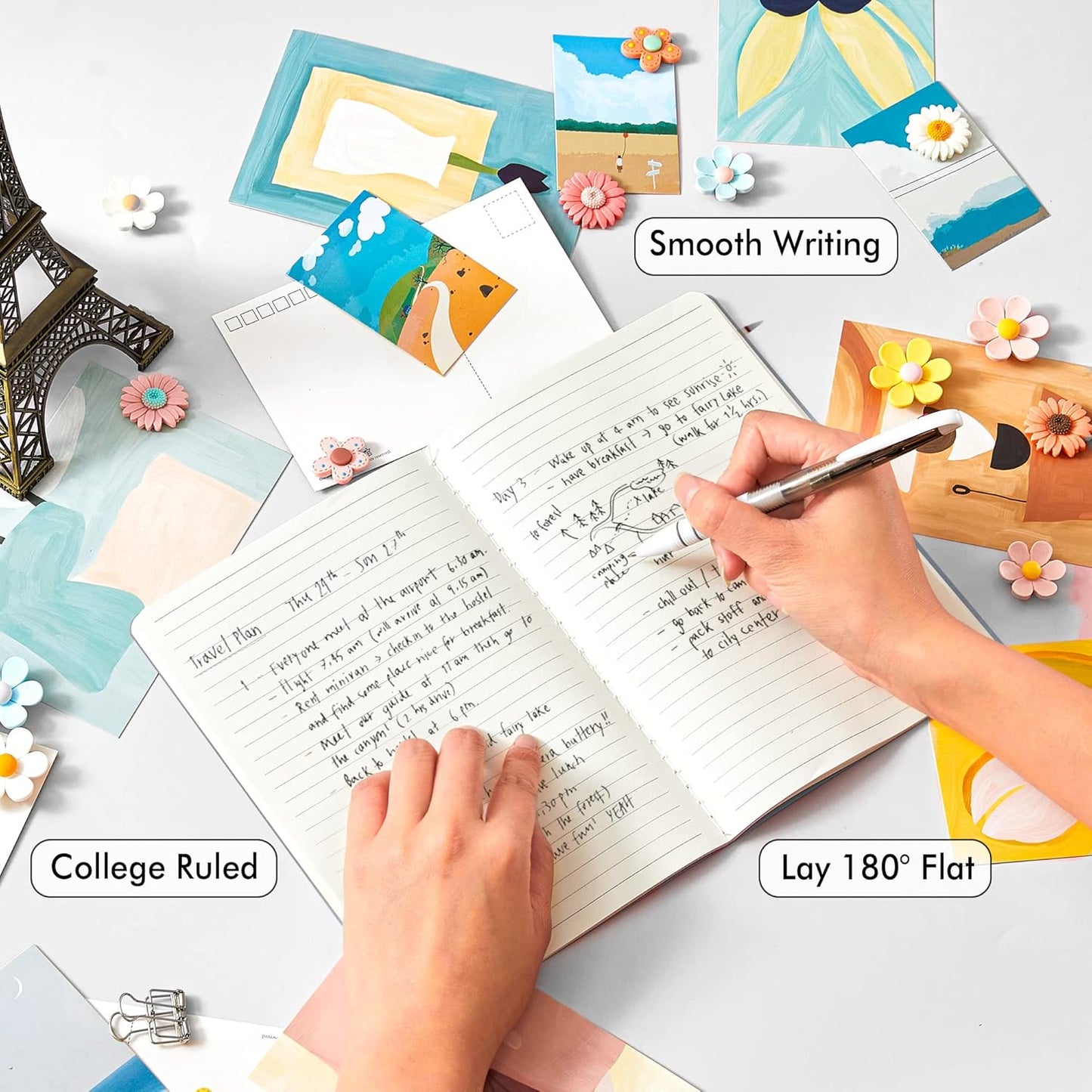 feela 36 Pack Soft Cover Journal Bulk, Lined Blank Travel Journal for Women Men Writing, Notebooks College Ruled for Work, Note Taking Notebook School Business Supplies, 8.2” x 5.5”, A5, Gray