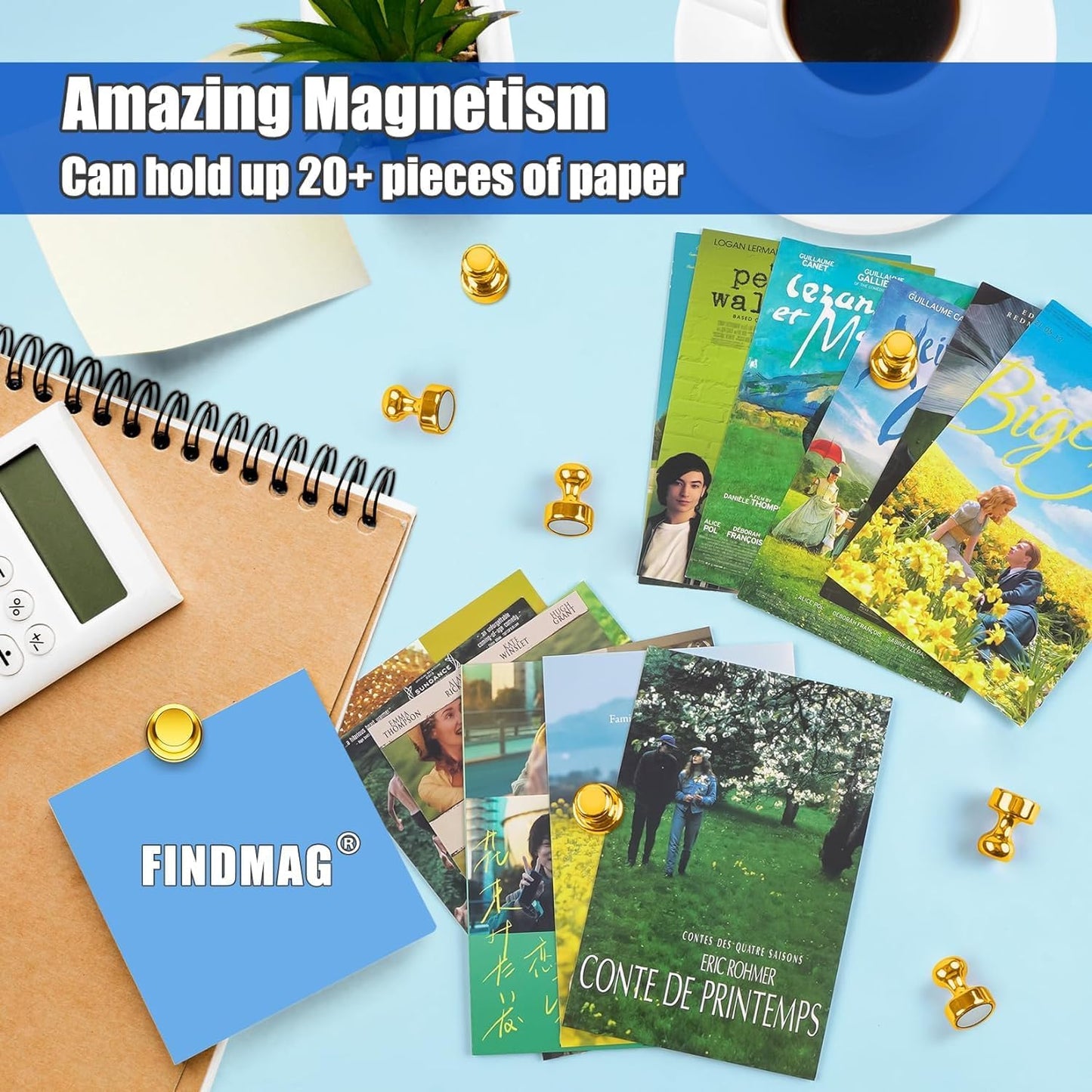 Grtard 8 Pack Magnetic Push Pins, Fridge Magnets for Whiteboard, Whiteboard Magnets Refrigerator Magnets, Small and Strong Push Pin Magnet for Office, School, Locker, and Map Magnet