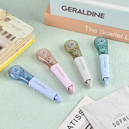 Temiary 12Pcs Correction Tape Pens, Aesthetic White Tape for Instant Correction, Easy to Use, Pen Shaped Applicator for Office School Supplies, 1/5 Inch x 236 Inches (Multicolor)