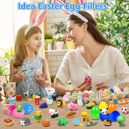 150 Pack Animal Erasers for Kids Bulk Pull Apart 3D Puzzle Erasers Treasure Box Toys for Classroom Rewards and Prizes Class Treasure Box Kids Party Favors Back to School Supplies Gift