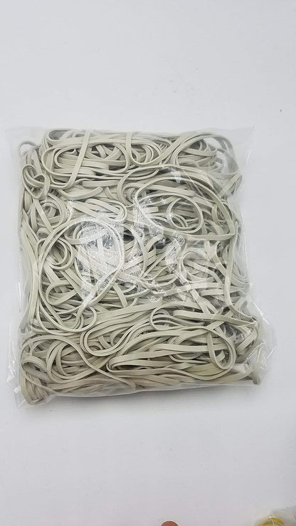 PlasticMill White Rubber Bands Size 33 (3 1/2" x 1/8") - #33 Rubber Bands Office Supplies - Strong, Elastic Bands for Crafts, Balloon Garland, Cash, File Folders (500-Pack)