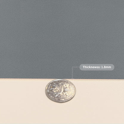 Leather Table Cover,1.8mm Thick,30x48 Inch Desk Cover,Large Desk Mat,Table Protector,Table Cover Protector,Kitchen Table Cover,Dining Table Mat,(Off White+Light Gray,30x48)