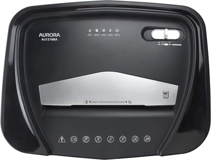 Aurora AU1210MA Professional Grade High Security 12-Sheet Micro-Cut Paper/CD and Credit Card/ 60 Minutes Continuous Run Time Shredder