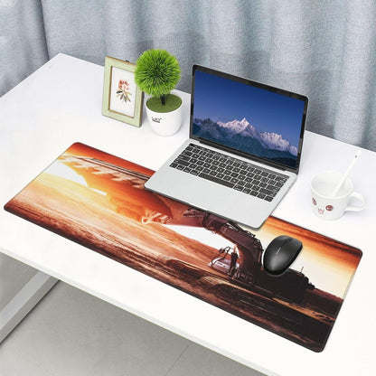 Digger Mouse Pad, Construction Vehicles Large Big Gaming Mouse Pad Desk Pad, Mousepad with Non-Slip Rubber Base, Extended XXL Mouse Mat for Computer Laptop Office Accessories