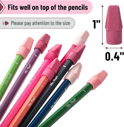 Mr. Pen- Pencil Erasers Toppers, 120 Pack, Pink Shades, Erasers for Pencils, Pencil Top Erasers, Pencil Eraser, Back to School Supplies