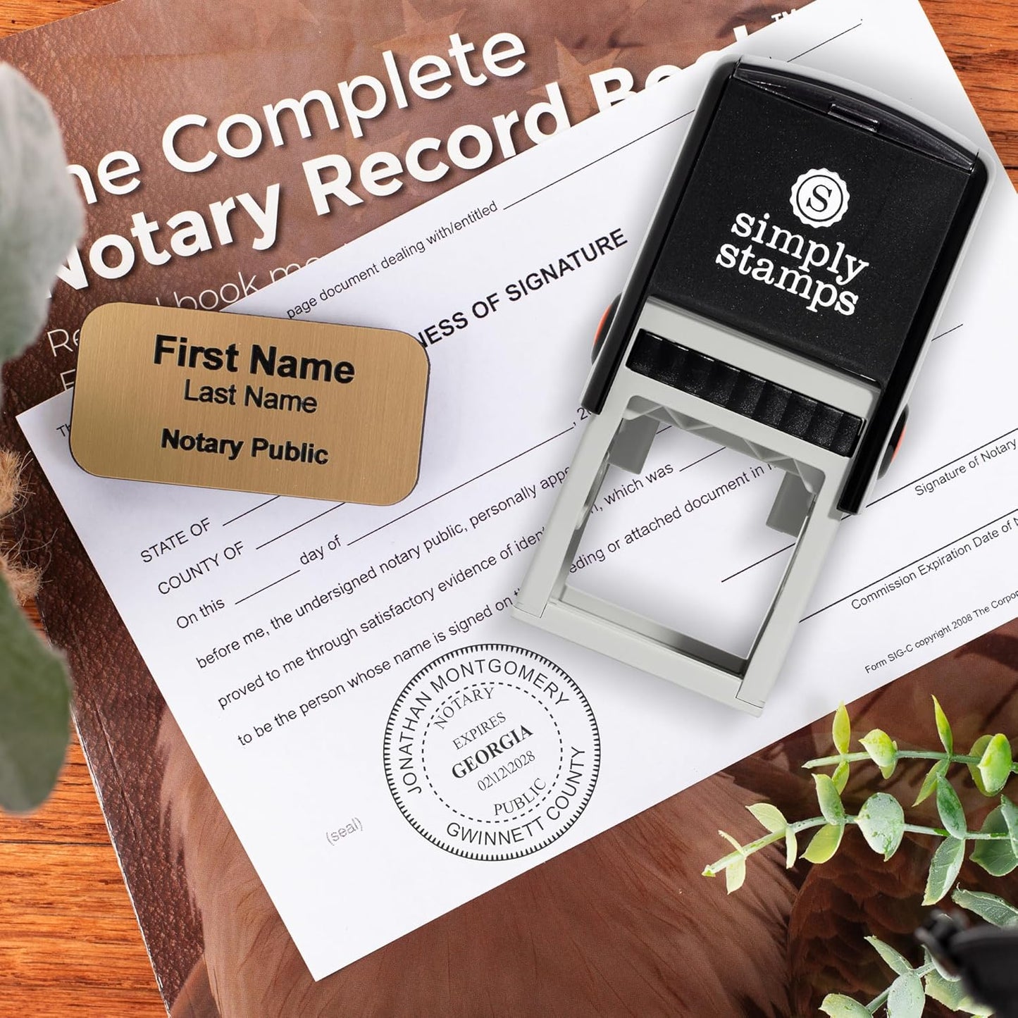 Oklahoma Round Notary Stamp | Official State Notary Stamp | Official Seals | Meets State Specifications (Oklahoma, Round Stamp)