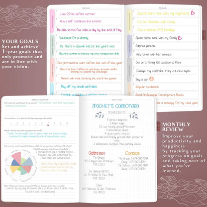 Legend Planner PRO Hourly Schedule - Weekly & Daily Organizer with Time Slots. Appointment Book Journal for Work & Personal, A4 (Rose Gold)