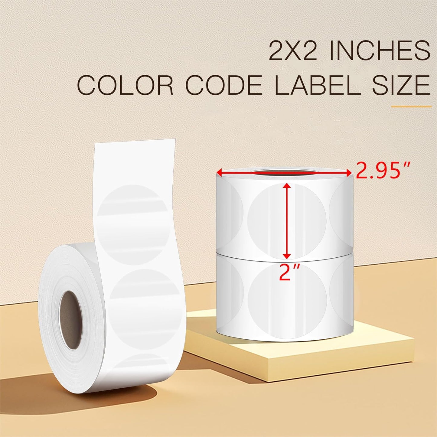 PARLAIM 2 inch Round Clear Circle Dot Sticker, 500pcs Transparent Adhesive Label for Envelope, Cosmetic Box, Gift Bag, Translucent Wafer Package Seals