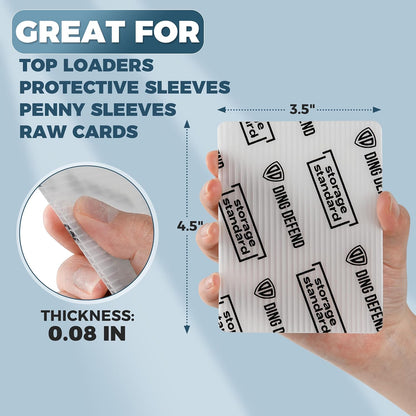 Trading Card Shipping Protectors 510 Pack 3.5'' x 4.5'' - Premium Ultra Strong Plastic Inserts Mailers - Precut Supply Sleeves for Sports MTG Cards Packaging - Flats for Breakers